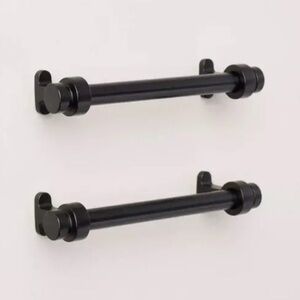 Hearth & Hand Magnolia Matte Black Cuffed Drawer Pulls Set of 2 - 3.75"
